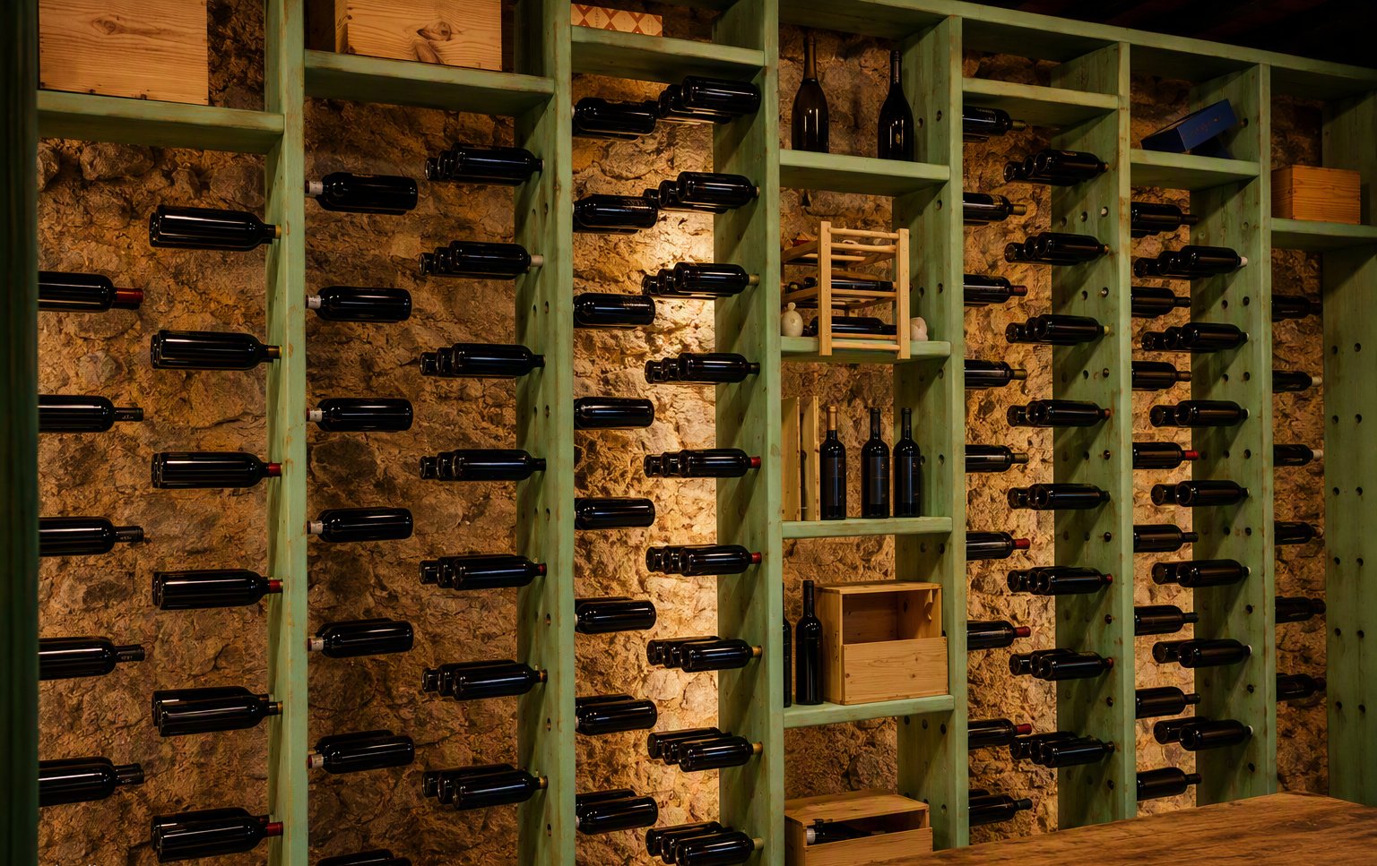 La parete dei vini